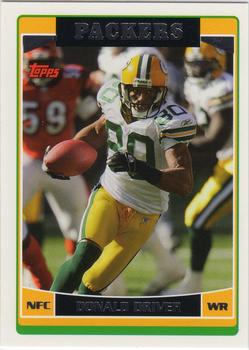 #103 Donald Driver - Green Bay Packers - 2006 Topps Football