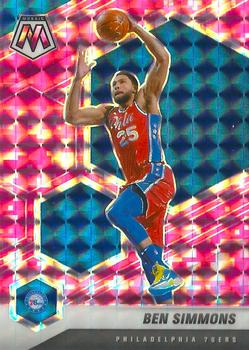 #104 Ben Simmons - Philadelphia 76ers - 2020-21 Panini Mosaic - Mosaic Camo Pink Basketball