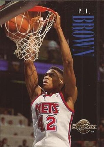 #104 P.J. Brown - New Jersey Nets - 1994-95 SkyBox Premium Basketball