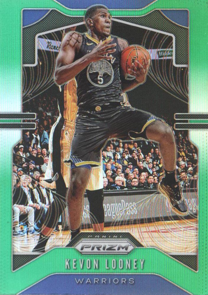 #104 Kevon Looney - Golden State Warriors - 2019-20 Panini Prizm - Prizms Green Basketball