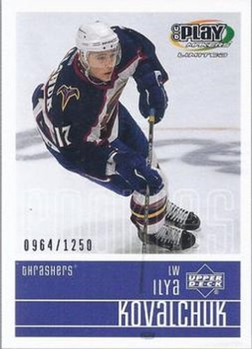 #104 Ilya Kovalchuk - Atlanta Thrashers - 2001-02 Upper Deck Playmakers Hockey