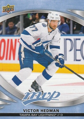 #104 Victor Hedman - Tampa Bay Lightning - 2023-24 Upper Deck MVP - Ice Battles Hockey