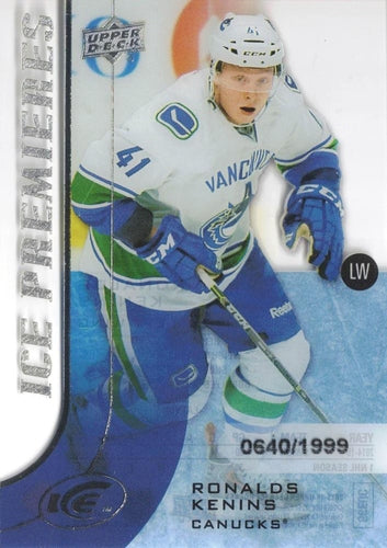 #104 - Ronalds Kenins - Vancouver Canucks - 2015-16 Upper Deck Ice Hockey