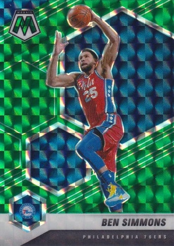 #104 Ben Simmons - Philadelphia 76ers - 2020-21 Panini Mosaic - Mosaic Green Basketball