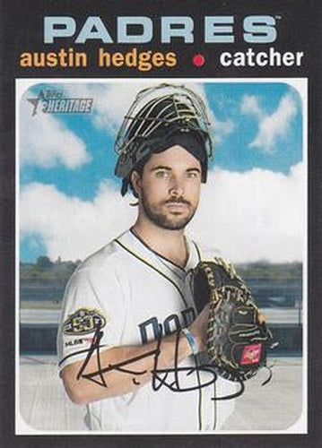 #104 Austin Hedges - San Diego Padres - 2020 Topps Heritage Baseball