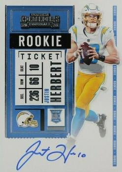 #104b Justin Herbert - Los Angeles Chargers - 2020 Panini Contenders Football