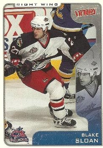 #105 Blake Sloan - Columbus Blue Jackets - 2001-02 Upper Deck Victory Hockey