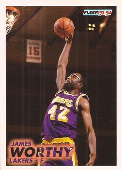 #105 James Worthy - Los Angeles Lakers - 1993-94 Fleer Basketball
