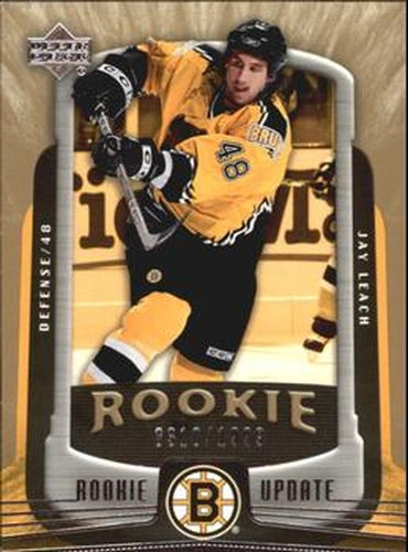 #105 Jay Leach - Boston Bruins - 2005-06 Upper Deck Rookie Update Hockey