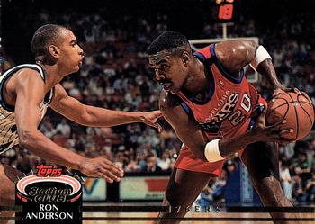 #105 Ron Anderson - Philadelphia 76ers - 1992-93 Stadium Club Basketball