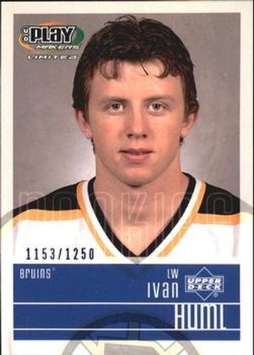 #105 Ivan Huml - Boston Bruins - 2001-02 Upper Deck Playmakers Hockey