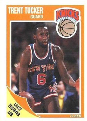 #105 Trent Tucker - New York Knicks - 1989-90 Fleer Basketball