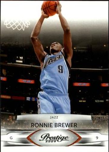 #105 Ronnie Brewer - Utah Jazz - 2009-10 Panini Prestige Basketball