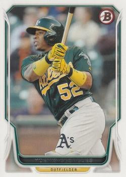 #105 Yoenis Cespedes - Oakland Athletics - 2014 Bowman Baseball