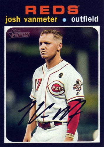 #105 Josh VanMeter - Cincinnati Reds - 2020 Topps Heritage Baseball