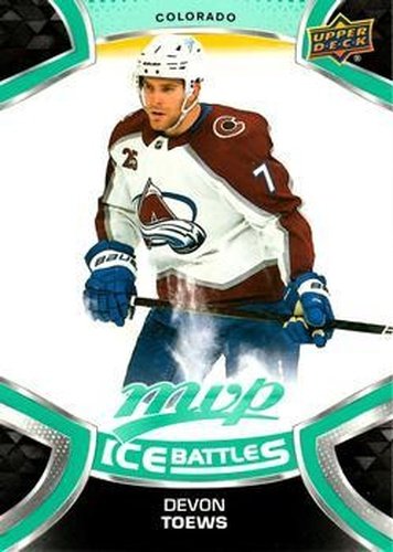 #105 Devon Toews - Colorado Avalanche - 2021-22 Upper Deck MVP - Ice Battles Hockey