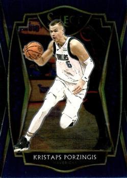 #105 Kristaps Porzingis - Dallas Mavericks - 2020-21 Panini Select - Blue Basketball