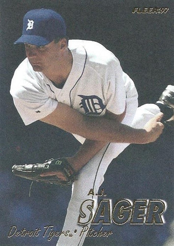 #105 A.J. Sager - Detroit Tigers - 1997 Fleer Baseball