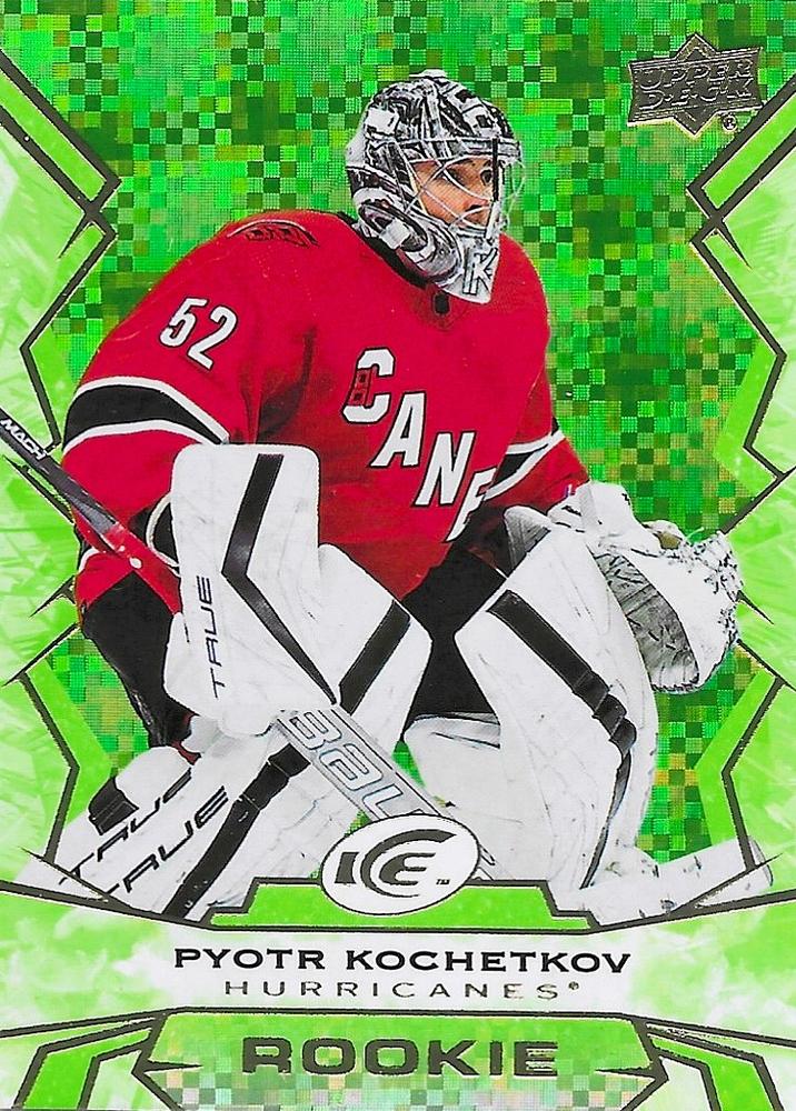 #105 Pyotr Kochetkov - Carolina Hurricanes - 2022-23 Upper Deck Ice - Green Hockey