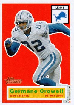 #105 Germane Crowell - Detroit Lions - 2001 Topps Heritage Football