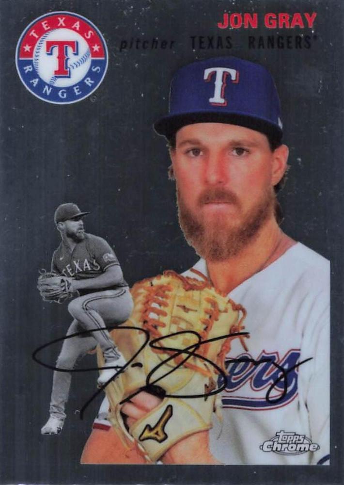 #105b Jon Gray UER - Texas Rangers - 2023 Topps Chrome Platinum Anniversary Baseball