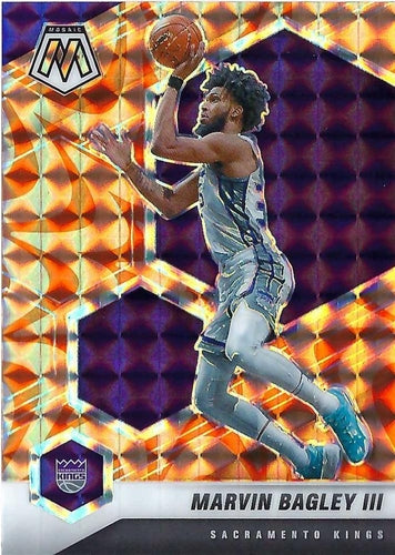 #106 Marvin Bagley III - Sacramento Kings - 2020-21 Panini Mosaic - Mosaic Reactive Orange Basketball