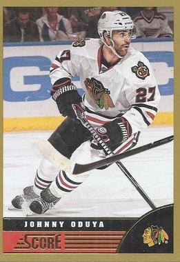 #106 Johnny Oduya - Chicago Blackhawks - 2013-14 Score - Gold Hockey