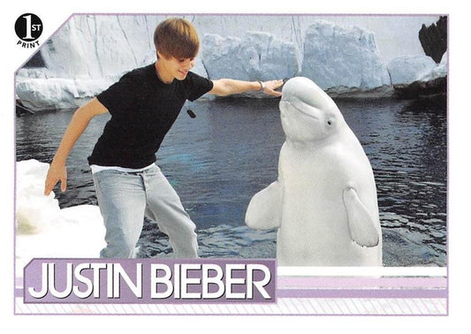 #106 As he was visiting SeaWorld in San Diego, Cali - 2010 Panini Justin Bieber