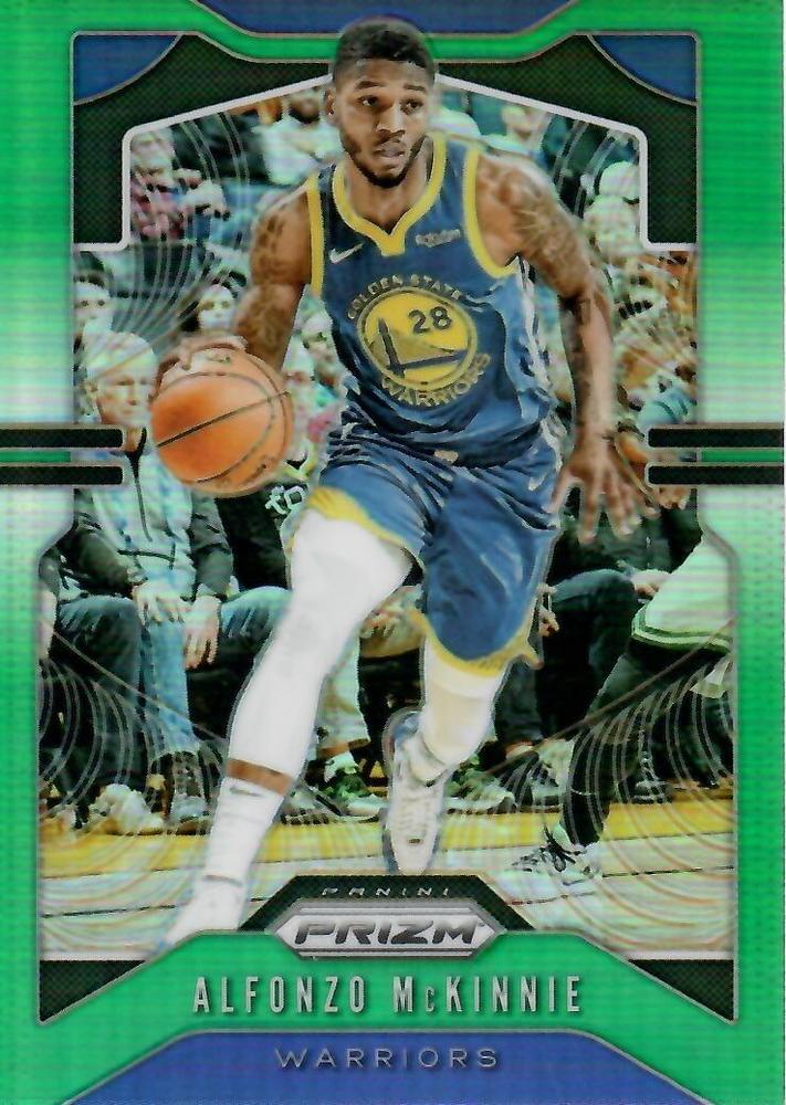 #106 Alfonzo McKinnie - Golden State Warriors - 2019-20 Panini Prizm - Prizms Green Basketball