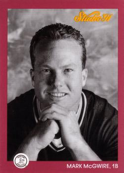 #106 Mark McGwire - Oakland Athletics - 1991 Studio Baseball