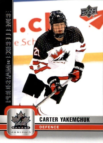 #106 Carter Yakemchuk - Canada - 2023 Upper Deck Team Canada Juniors Hockey