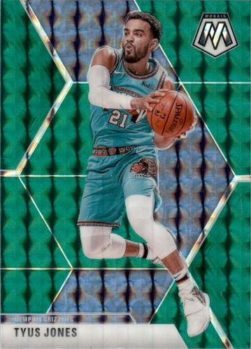 #106 Tyus Jones - Memphis Grizzlies - 2019-20 Panini Mosaic - Green Prizm Basketball
