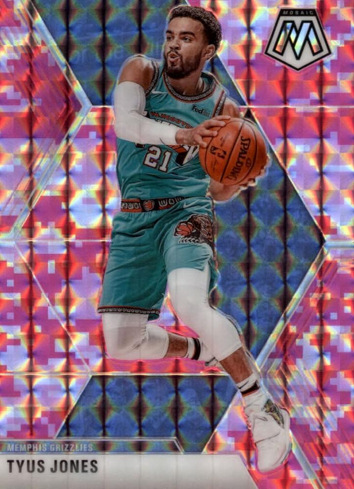 #106 Tyus Jones - Memphis Grizzlies - 2019-20 Panini Mosaic - Camo Pink Basketball