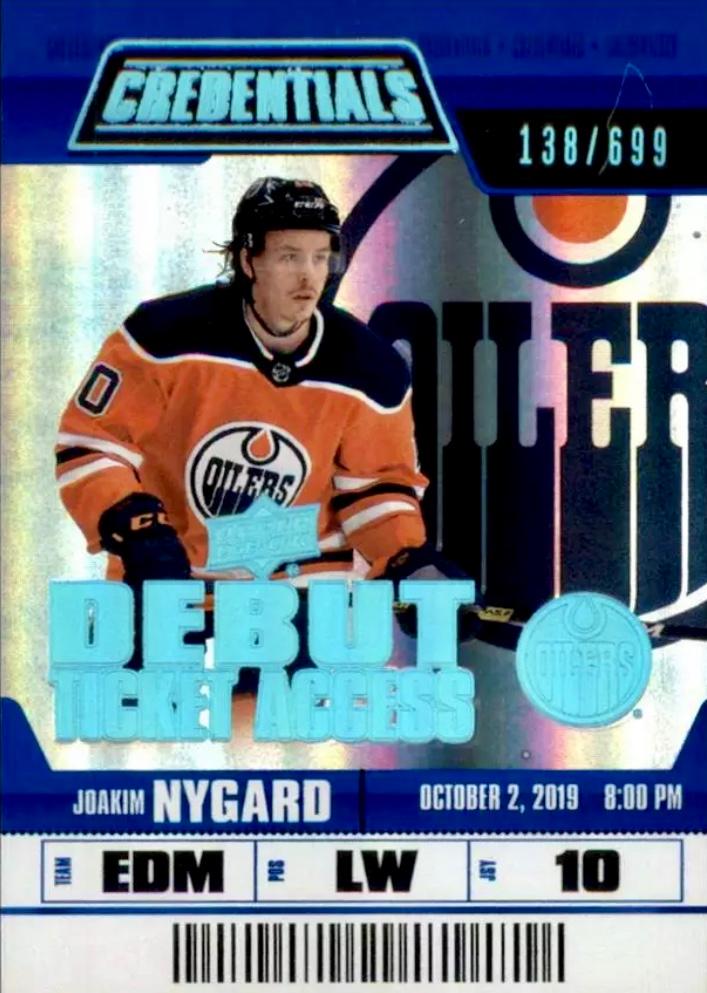 #106 Joakim Nygard - Edmonton Oilers - 2019-20 Upper Deck Credentials Hockey