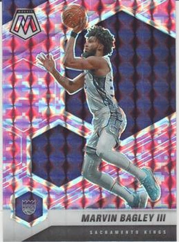 #106 Marvin Bagley III - Sacramento Kings - 2020-21 Panini Mosaic - Mosaic Camo Pink Basketball