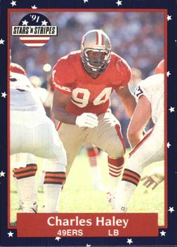 #106 Charles Haley - San Francisco 49ers - 1991 Fleer Stars 'n Stripes Football
