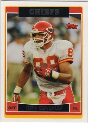 #106 Tony Gonzalez - Kansas City Chiefs - 2006 Topps Football