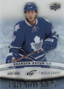 #106 Brandon Kozun - Toronto Maple Leafs - 2014-15 Upper Deck Ice Hockey