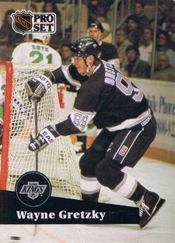 #101 - Wayne Gretzky - Los Angeles Kings - 1991-92 Pro Set French Hockey