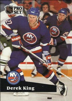 #146 - Derek King - New York Islanders - 1991-92 Pro Set French Hockey
