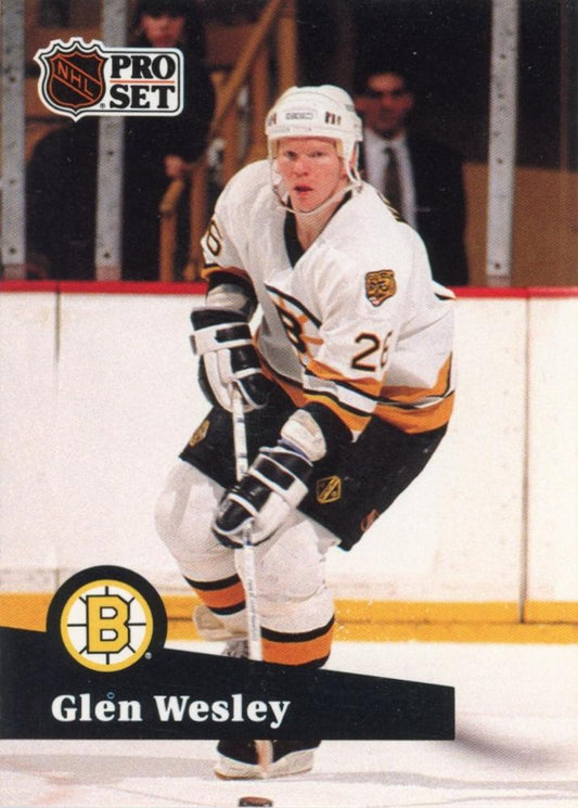 #1 - Glen Wesley - Boston Bruins - 1991-92 Pro Set French Hockey