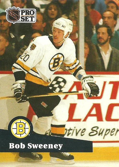 #6 - Bob Sweeney - Boston Bruins - 1991-92 Pro Set French Hockey