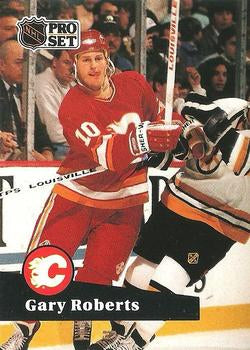 #30 - Gary Roberts - Calgary Flames - 1991-92 Pro Set French Hockey