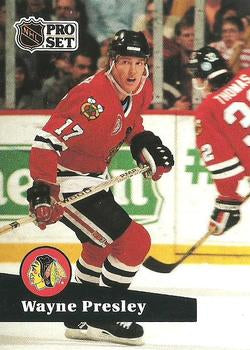 #44 - Wayne Presley - Chicago Blackhawks - 1991-92 Pro Set French Hockey