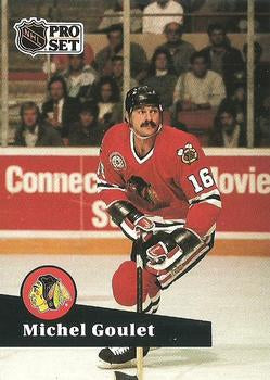 #50 - Michel Goulet - Chicago Blackhawks - 1991-92 Pro Set French Hockey