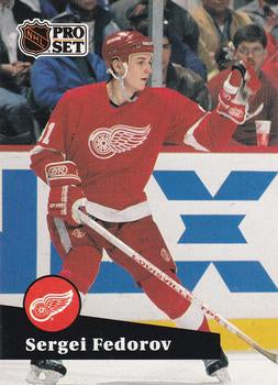 #53 - Sergei Fedorov - Detroit Red Wings - 1991-92 Pro Set French Hockey