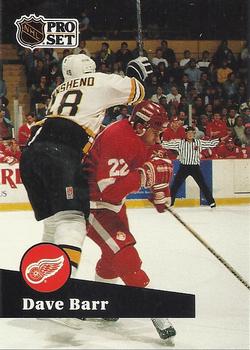 #65 - Dave Barr - Detroit Red Wings - 1991-92 Pro Set French Hockey