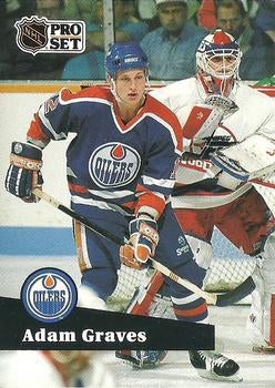 #67 - Adam Graves - Edmonton Oilers - 1991-92 Pro Set French Hockey