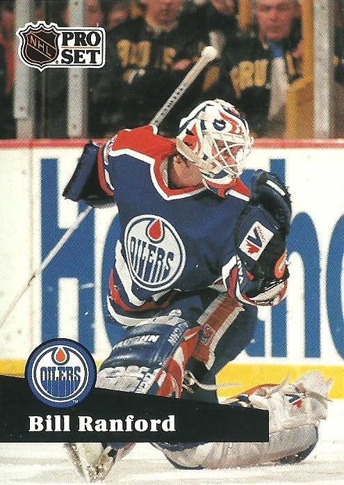 #70 - Bill Ranford - Edmonton Oilers - 1991-92 Pro Set French Hockey