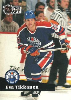 #71 - Esa Tikkanen - Edmonton Oilers - 1991-92 Pro Set French Hockey